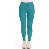 Cherokee Womens Mid Rise Tapered Leg Drawstring Scrub Pants 5 Pocket 360 Stretch Moisture Wicking Easy Care – CK095(Teal Blue)