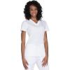 Cherokee Women’s V-Neck Scrub Top – Modern Classic Shirt with 3 Pockets, Instrument Loop & Fade Resistant Fabric – WW645(White)