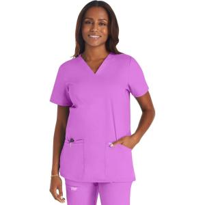 Cherokee Medical Women’s Scrub Top V-Neck Modern Classic Fit with 3 Pockets, Ultra Soft and 2-Way Stretch Fabric – WW620(Sweet Berry)