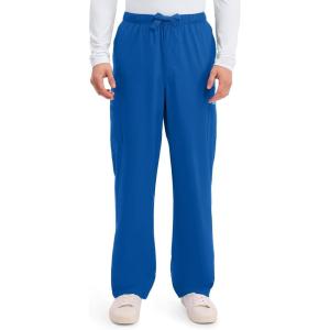Cherokee Scrub Pants for Men Cargo Nursing Bottom with Zip Fly, 7 Pockets, Elastic Waist & 2-Way Stretch Fabric – 4243(Royal)
