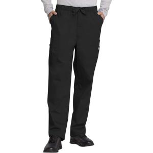 Cherokee Scrub for Men Fly Front Cargo Pant with 7 Pocket, Durable, Fade Resistant Fabric – 4000(Black)