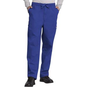 Cherokee Scrub for Men Fly Front Cargo Pant with 7 Pocket, Durable, Fade Resistant Fabric – 4000(Galaxy Blue)