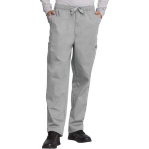 Cherokee Scrub for Men Fly Front Cargo Pant with 7 Pocket, Durable, Fade Resistant Fabric – 4000(Grey)