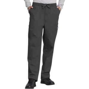 Cherokee Scrub for Men Fly Front Cargo Pant with 7 Pocket, Durable, Fade Resistant Fabric – 4000(Pewter)