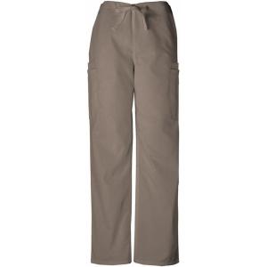 Cherokee Scrub for Men Fly Front Cargo Pant with 7 Pocket, Durable, Fade Resistant Fabric – 4000(Taupe)