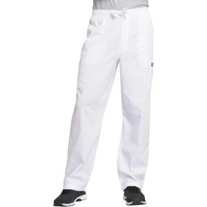 Cherokee Scrub for Men Fly Front Cargo Pant with 7 Pocket, Durable, Fade Resistant Fabric – 4000(White)