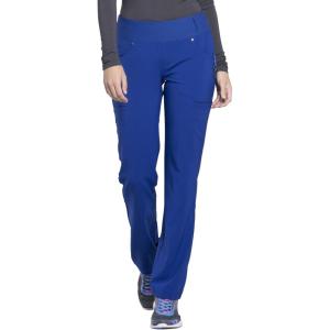 Cherokee Scrubs for Women Mid Rise Straight Leg Scrub Pants For Women Pull-on Bottoms with 6 Pockets & 360° Stretch – CK002(Galaxy Blue)