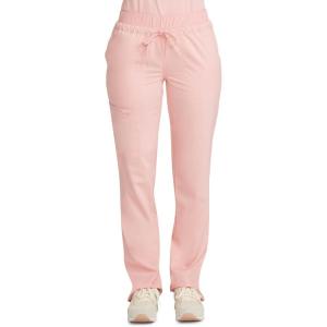 Cherokee Scrubs for Women Mid Rise Tapered Leg Drawstring Pant with 5 Pockets, Cargo Bottom with 2 Way Stretch Fabric- WW105(Pink Essence)