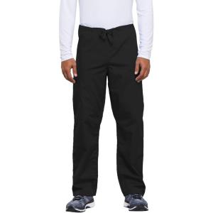 Cherokee Unisex Scrub Pants for Men & Women Drawstring Cargo Medical Uniform Straight Leg Nursing Scrub Bottoms – 4100(Black)