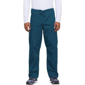 Cherokee Unisex Scrub Pants for Men & Women Drawstring Cargo Medical Uniform Straight Leg Nursing Scrub Bottoms – 4100(Caribbean Blue)
