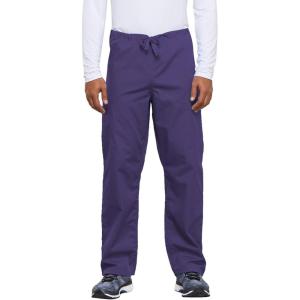 Cherokee Unisex Scrub Pants for Men & Women Drawstring Cargo Medical Uniform Straight Leg Nursing Scrub Bottoms – 4100(Grape)