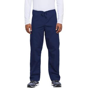 Cherokee Unisex Scrub Pants for Men & Women Drawstring Cargo Medical Uniform Straight Leg Nursing Scrub Bottoms – 4100(Navy)
