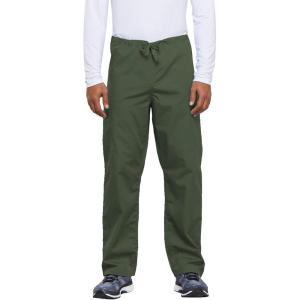 Cherokee Unisex Scrub Pants for Men & Women Drawstring Cargo Medical Uniform Straight Leg Nursing Scrub Bottoms – 4100(Olive)