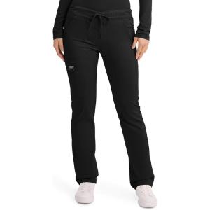 Cherokee Unisex Scrub Pants for Men & Women Tapered Leg Drawstring 4 Pocket Medical Uniform Easy Care 2-Way Stretch – WW020(Black)