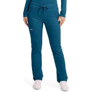 Cherokee Unisex Scrub Pants for Men & Women Tapered Leg Drawstring 4 Pocket Medical Uniform Easy Care 2-Way Stretch – WW020(Caribbean Blue)