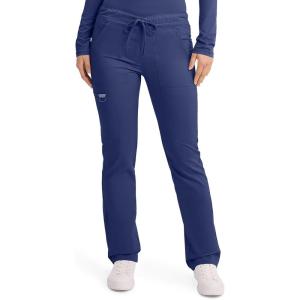 Cherokee Unisex Scrub Pants for Men & Women Tapered Leg Drawstring 4 Pocket Medical Uniform Easy Care 2-Way Stretch – WW020(Navy)