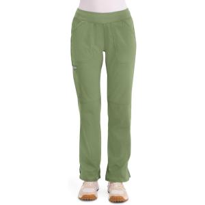 Cherokee Women Scrub Pant with Straight Leg Pull-on Pant Medical Bottom with 4 Pocket & 2-Way Stretch Fabric – WW110(Celery Green)