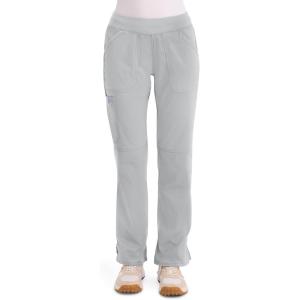 Cherokee Women Scrub Pant with Straight Leg Pull-on Pant Medical Bottom with 4 Pocket & 2-Way Stretch Fabric – WW110(Grey)