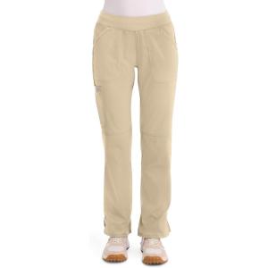 Cherokee Women Scrub Pant with Straight Leg Pull-on Pant Medical Bottom with 4 Pocket & 2-Way Stretch Fabric – WW110(Khaki)
