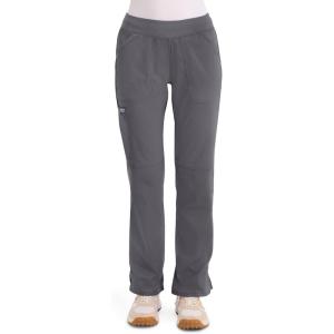 Cherokee Women Scrub Pant with Straight Leg Pull-on Pant Medical Bottom with 4 Pocket & 2-Way Stretch Fabric – WW110(Pewter)