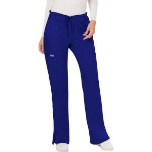 Cherokee Women Scrubs Pant Workwear Revolution Mid Rise Moderate Flare Drawstring WW120(Galaxy Blue)