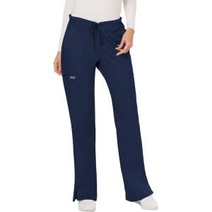 Cherokee Women Scrubs Pant Workwear Revolution Mid Rise Moderate Flare Drawstring WW120(Navy)