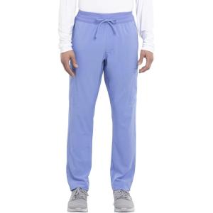 Cherokee iFlex Men Scrubs Pant Tapered Leg Drawstring Cargo CK006(Ciel Blue)