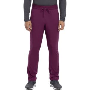 Cherokee iFlex Men Scrubs Pant Tapered Leg Drawstring Cargo CK006(Wine)