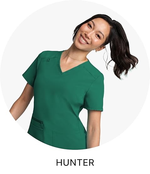 Cherokee men’s and women’s medical gowns, nurse uniform jackets, V-neck, modern classic design.