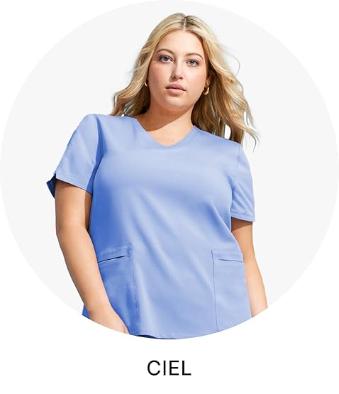 Cherokee men’s and women’s medical gowns, nurse uniform jackets, V-neck, modern classic design.