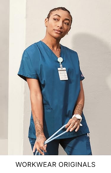 Cherokee men’s and women’s medical gowns, nurse uniform jackets, V-neck, modern classic design.