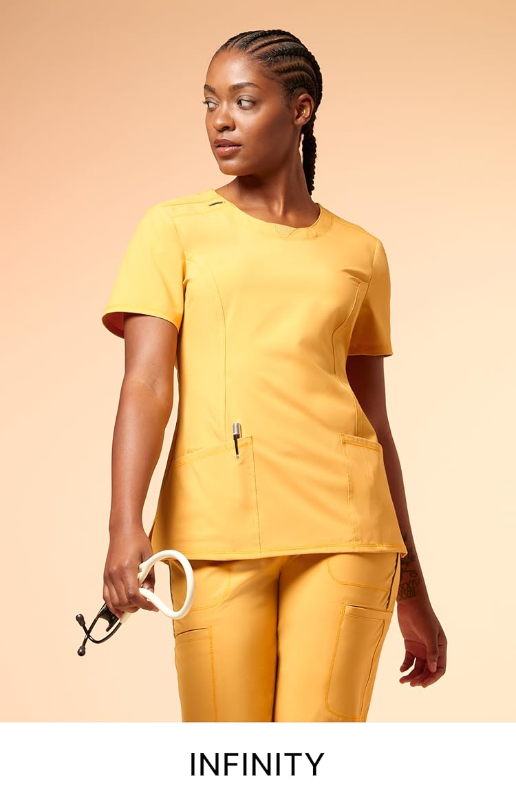 Cherokee men’s and women’s medical gowns, nurse uniform jackets, V-neck, modern classic design.