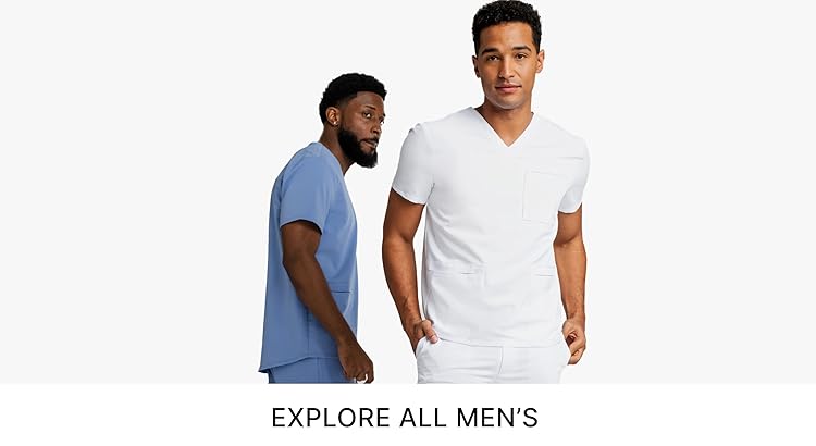 Cherokee men’s and women’s medical gowns, nurse uniform jackets, V-neck, modern classic design.