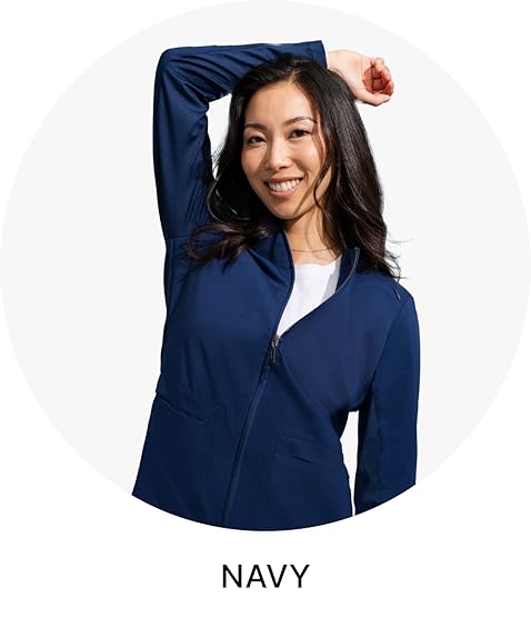 Cherokee men’s and women’s medical gowns, nurse uniform jackets, V-neck, modern classic design.