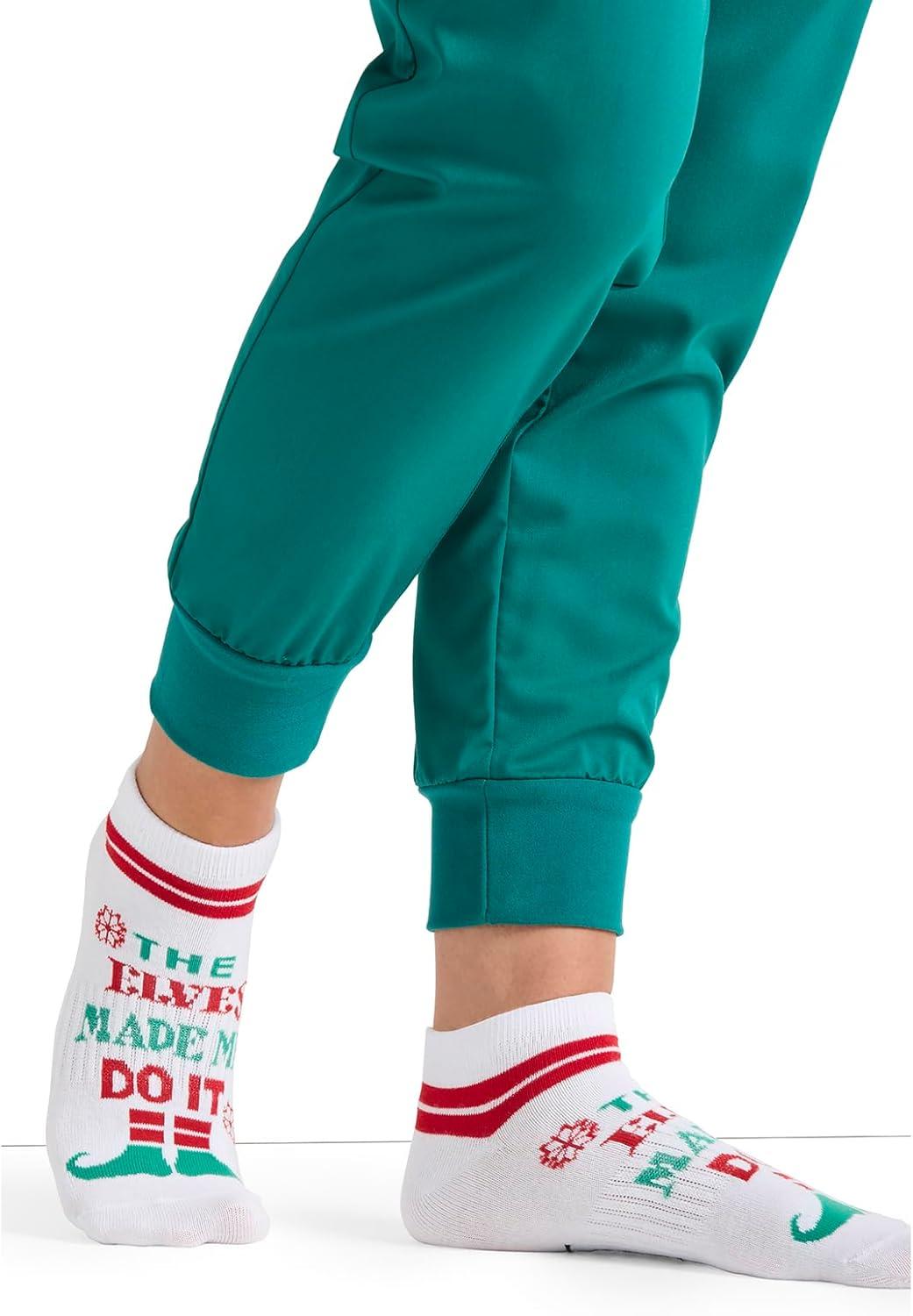 imageCherokee Ankle Socks for Women Arch Support Compression Fit Gift Ready Festive No Show Socks HOLIDAYCHEERElves Fun