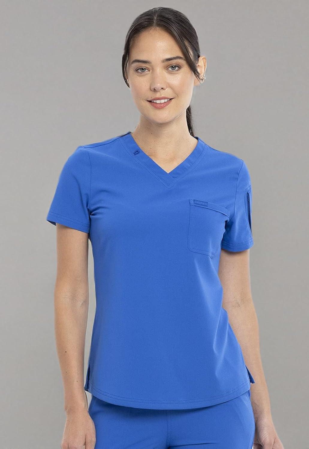 imageCherokee Euphoria Women Scrubs Top Tuckable VNeck CK788ARoyal