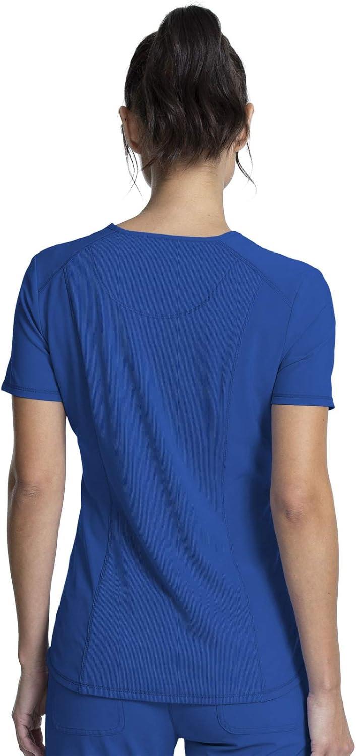 imageCherokee Infinity VNeck Nurse Scrub Top for Women with RibKnit Panel and Tuckable CK687ARoyal