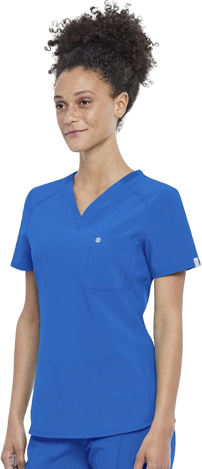 imageCherokee Infinity VNeck Nurse Scrub Top for Women with RibKnit Panel and Tuckable CK687ARoyal