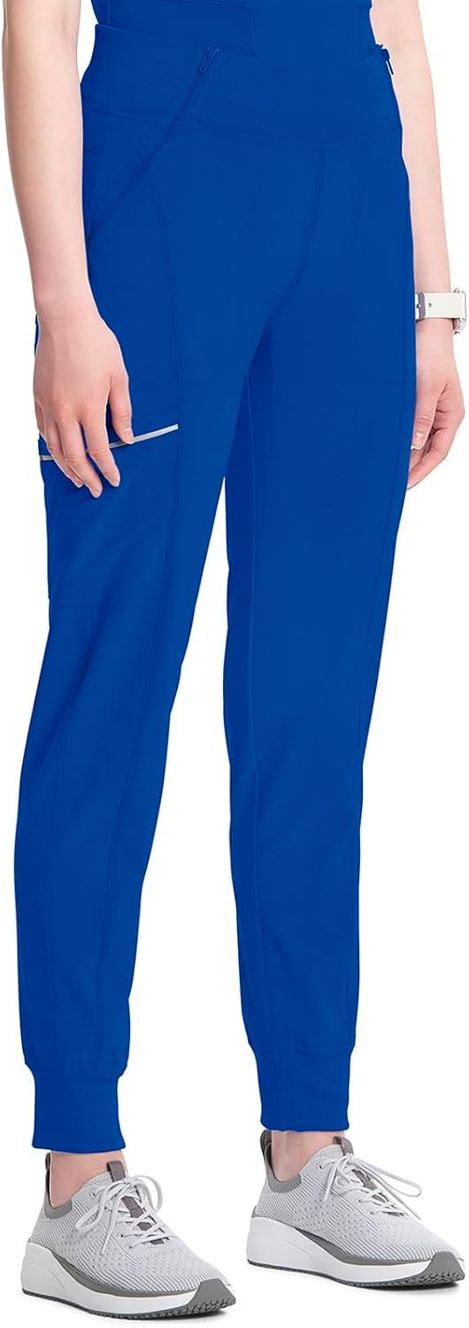 imageCherokee Infinity Womens Scrub Jogger Pants Mid Rise Moisture Wicking WrinkleResistant 360 Stretch 5 Pockets CK110AGalaxy Blue