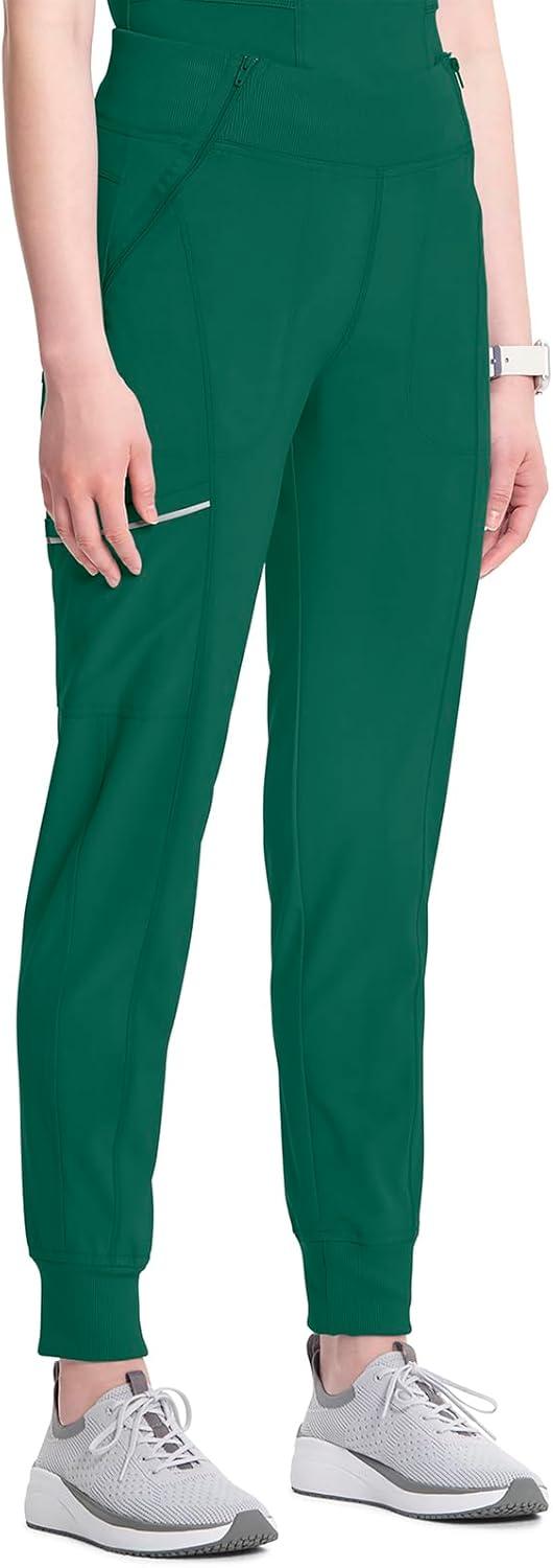 imageCherokee Infinity Womens Scrub Jogger Pants Mid Rise Moisture Wicking WrinkleResistant 360 Stretch 5 Pockets CK110AHunter Green