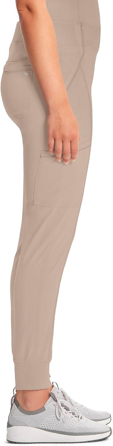 imageCherokee Infinity Womens Scrub Jogger Pants Mid Rise Moisture Wicking WrinkleResistant 360 Stretch 5 Pockets CK110AKhaki