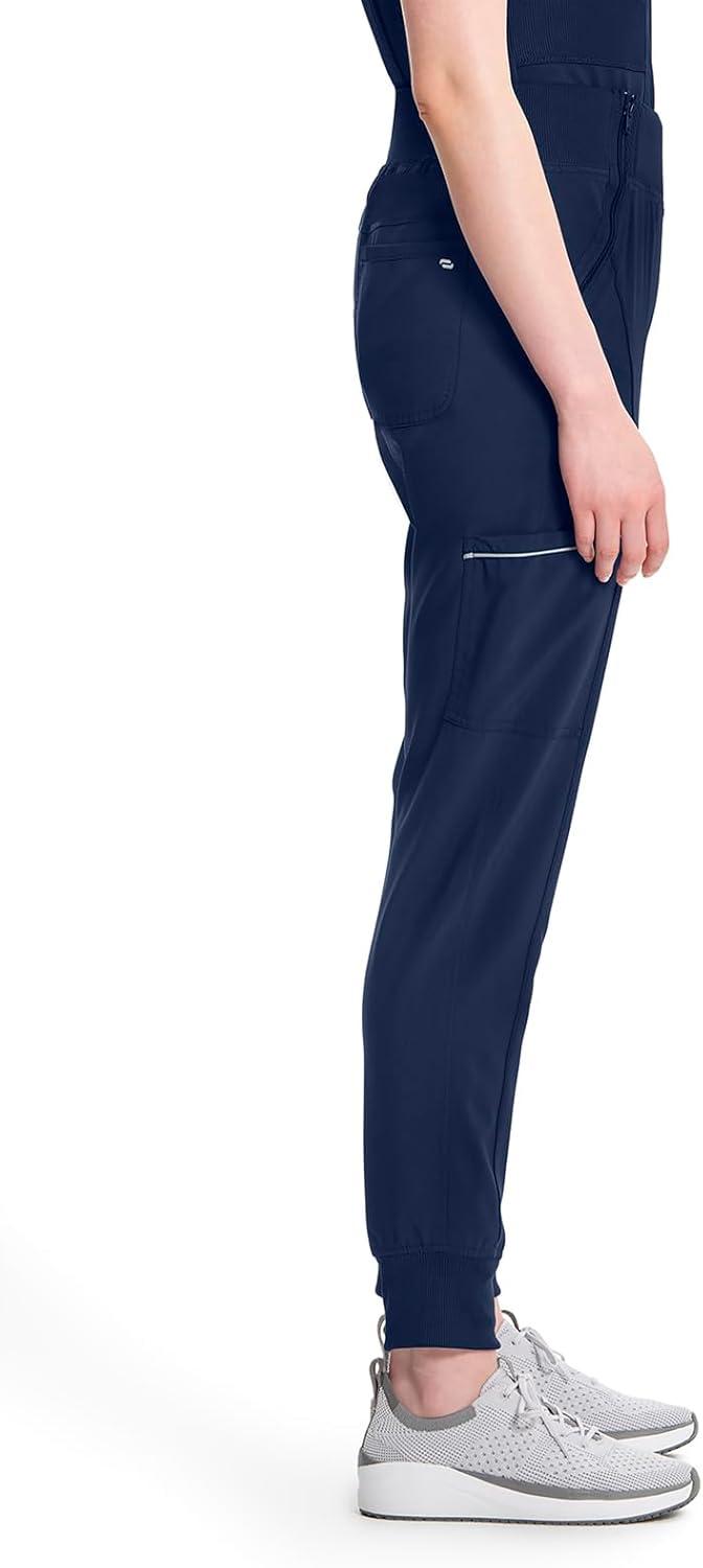 imageCherokee Infinity Womens Scrub Jogger Pants Mid Rise Moisture Wicking WrinkleResistant 360 Stretch 5 Pockets CK110ANavy