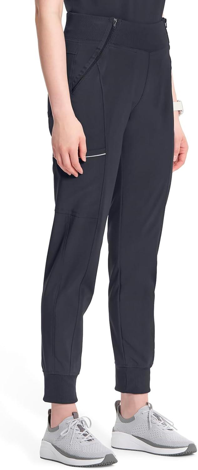 imageCherokee Infinity Womens Scrub Jogger Pants Mid Rise Moisture Wicking WrinkleResistant 360 Stretch 5 Pockets CK110APewter