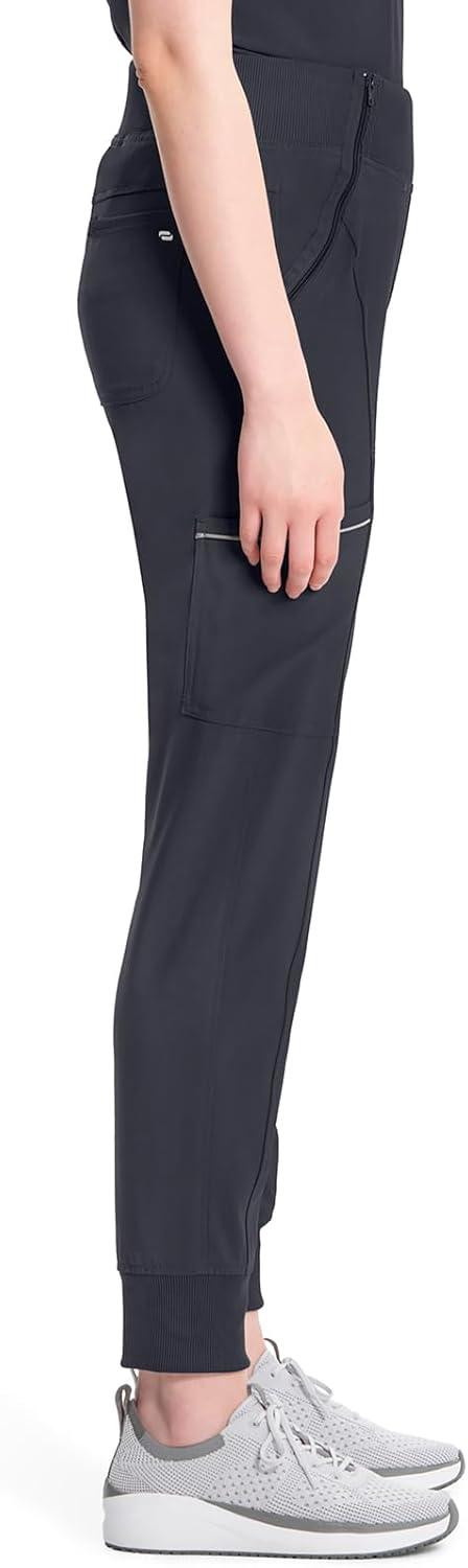 imageCherokee Infinity Womens Scrub Jogger Pants Mid Rise Moisture Wicking WrinkleResistant 360 Stretch 5 Pockets CK110APewter
