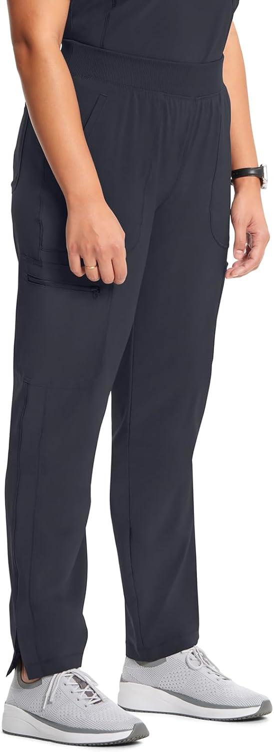 imageCherokee Infinity Womens Scrub Pant Mid Rise Tapered Leg Pullon Bottom with Moisture Wicking amp 360 Stretch Fabric CK065APewter