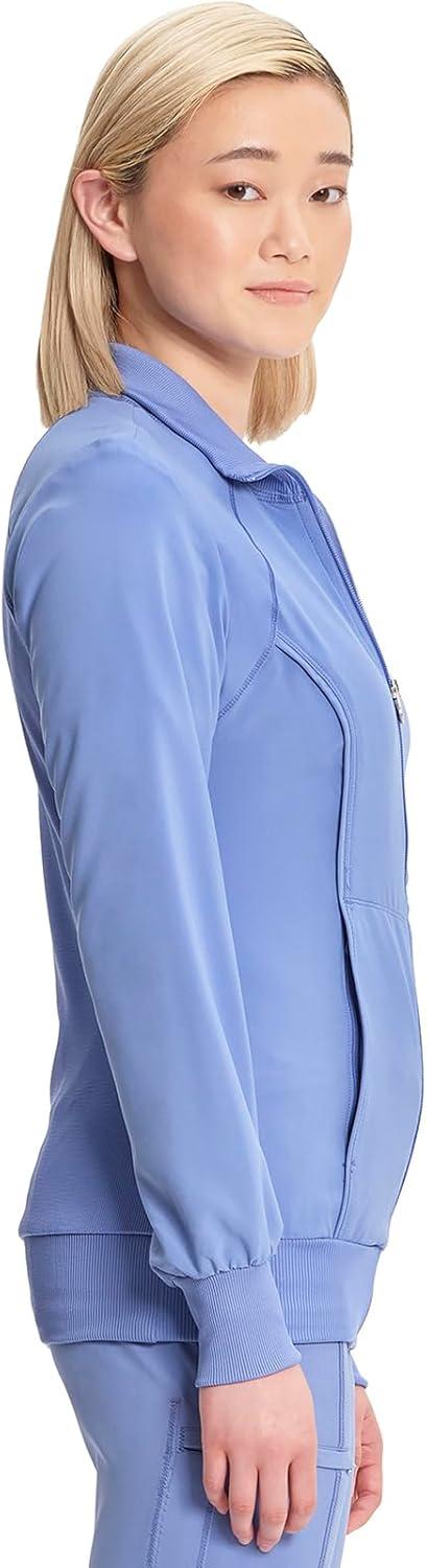 imageCherokee Infinity Womens Zip Front Jacket With 2 Pockets Contemporary Fit Back Shoulder Yokes amp Front Princess Seams 2391ACiel