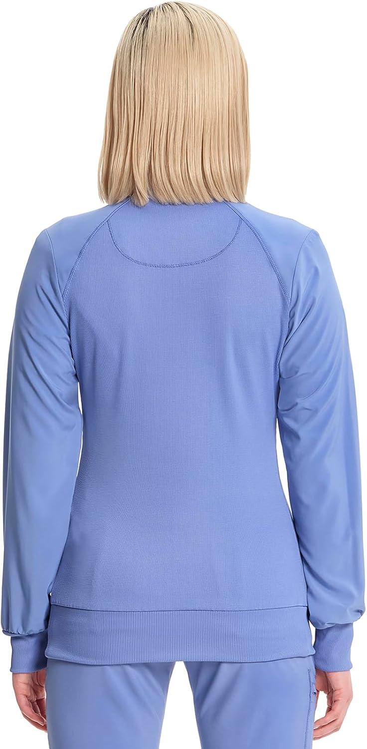 imageCherokee Infinity Womens Zip Front Jacket With 2 Pockets Contemporary Fit Back Shoulder Yokes amp Front Princess Seams 2391ACiel
