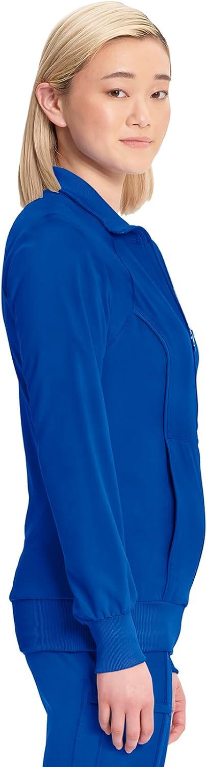 imageCherokee Infinity Womens Zip Front Jacket With 2 Pockets Contemporary Fit Back Shoulder Yokes amp Front Princess Seams 2391AGalaxy Blue