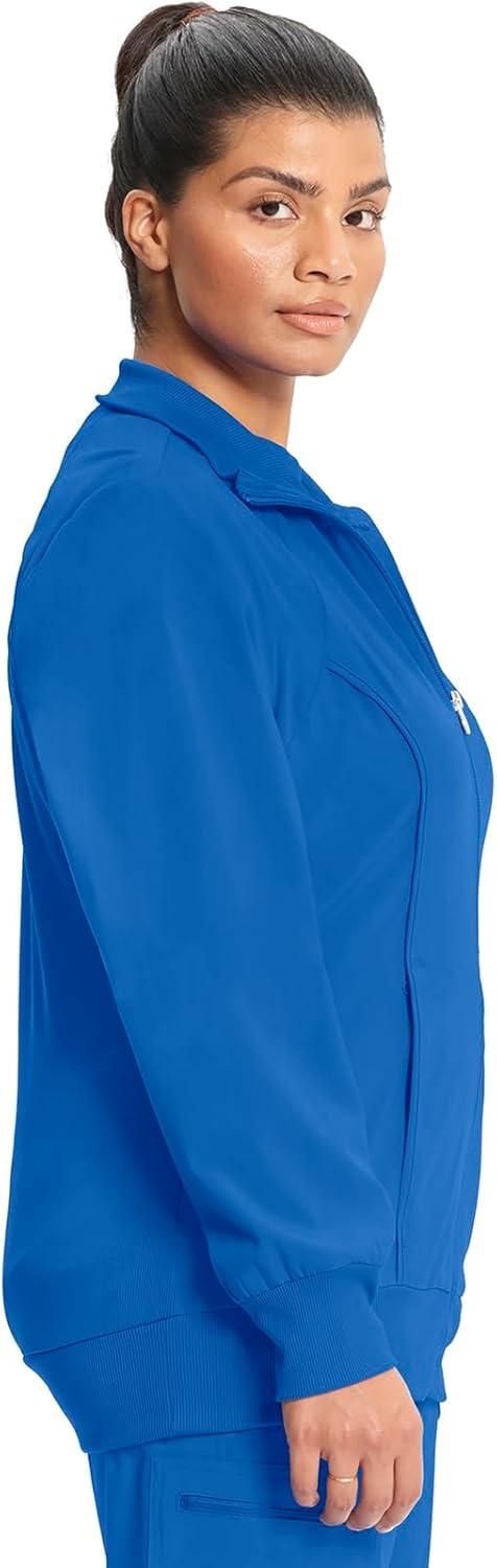 imageCherokee Infinity Womens Zip Front Jacket With 2 Pockets Contemporary Fit Back Shoulder Yokes amp Front Princess Seams 2391ARoyal