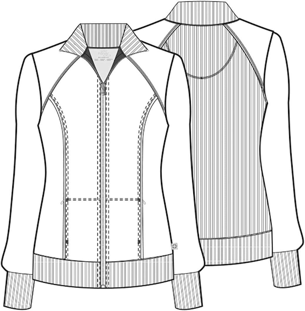 imageCherokee Infinity Womens Zip Front Jacket With 2 Pockets Contemporary Fit Back Shoulder Yokes amp Front Princess Seams 2391ARoyal